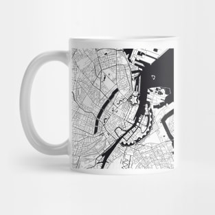 Copenhagen Map City Map Poster Black and White, USA Gift Printable, Modern Map Decor for Office Home Living Room, Map Art, Map Gifts Mug